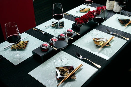 Footed Kimono Glass Plate