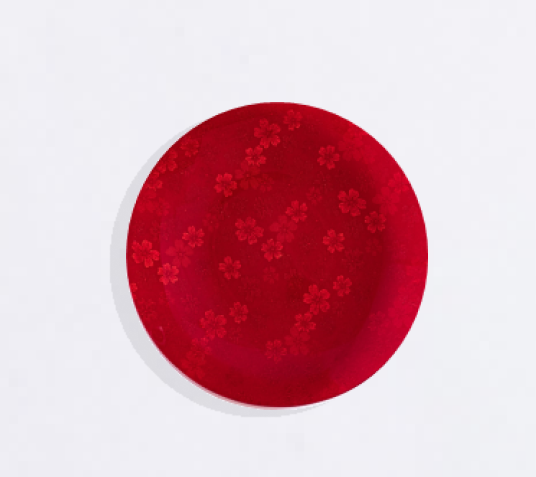 Seasonal Bloom Kimono Glass Plate