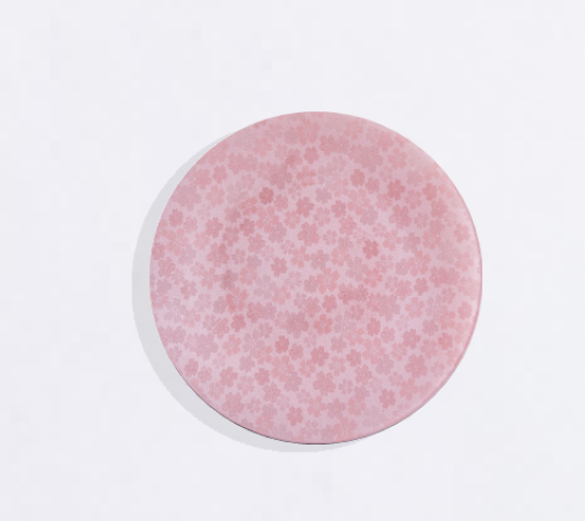 Seasonal Bloom Kimono Glass Plate