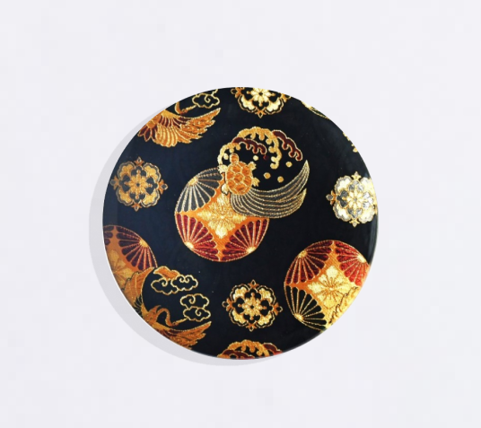 Kinran Kimono Glass Plate