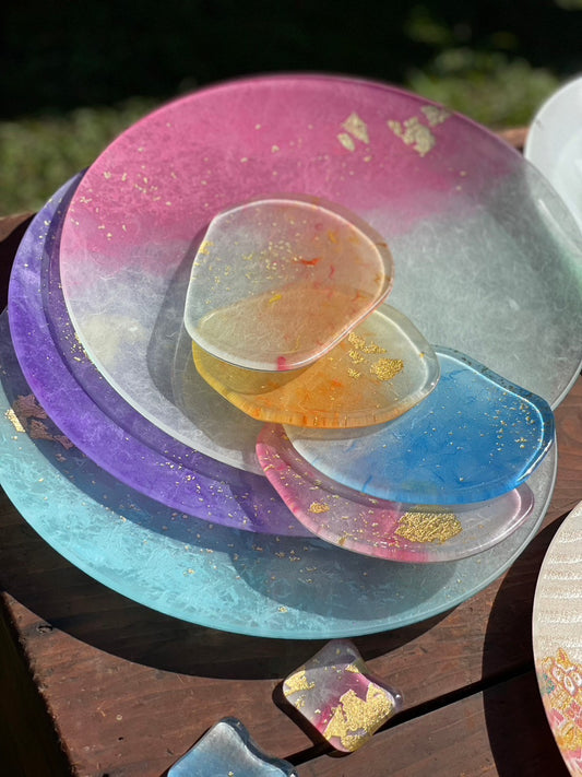 Aurora Washi Glass Plate