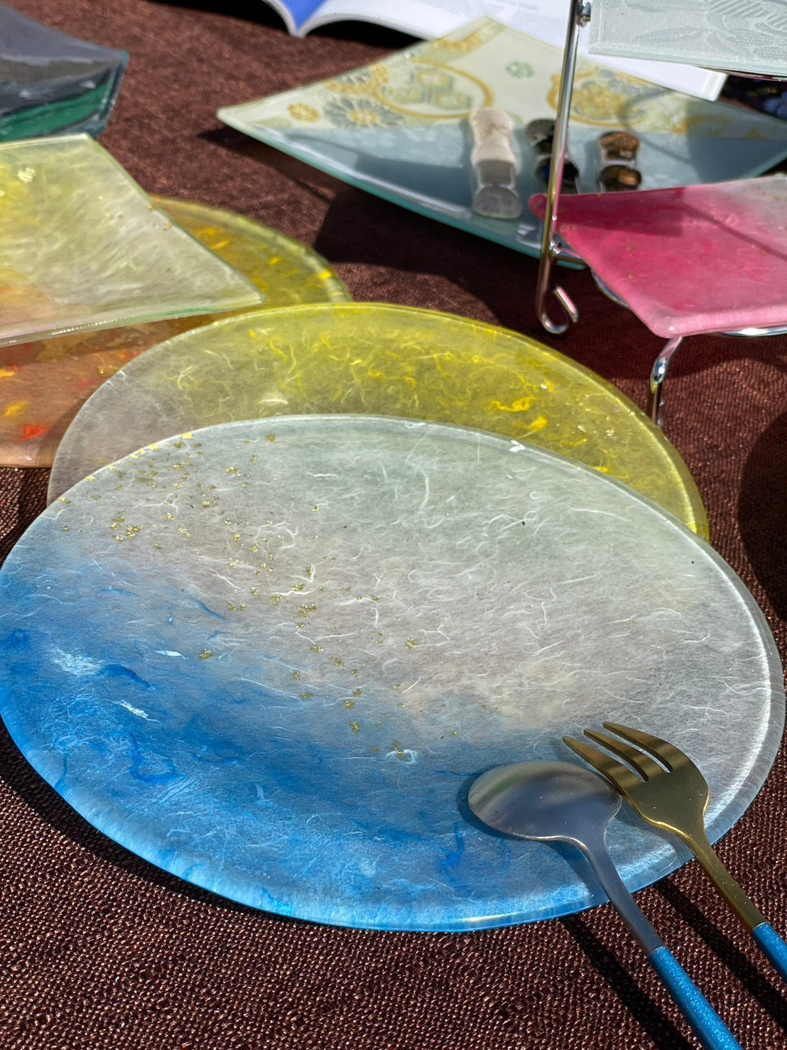 Aurora Washi Glass Plate