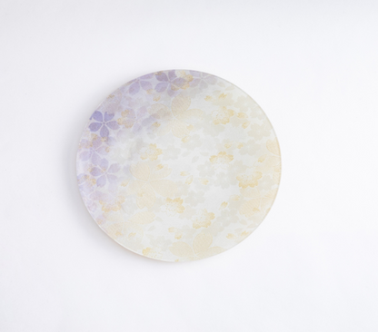 Seasonal Bloom Kimono Glass Plate