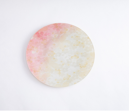 Seasonal Bloom Kimono Glass Plate