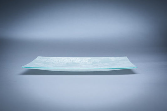 Assiette en verre Kimono sur pied