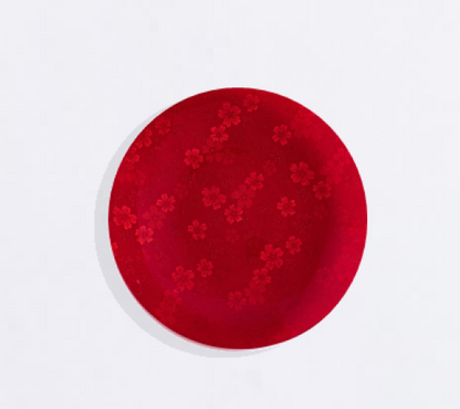 Seasonal Bloom Kimono Glass Plate