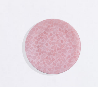 Seasonal Bloom Kimono Glass Plate