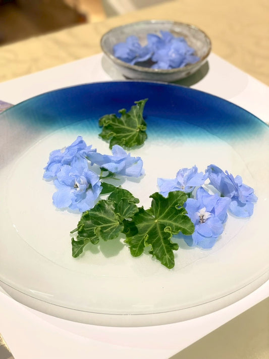 Assiette en verre Kimono Radiance