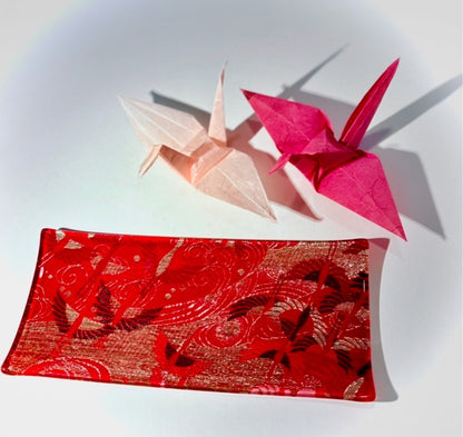Kinran Kimono Glass Bill Tray