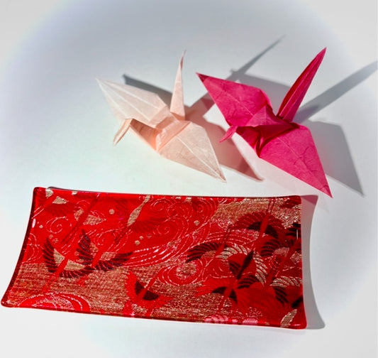 Plateau à billets en verre Kinran Kimono
